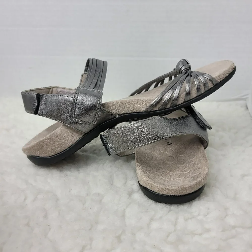 Vionic Talulah Womens Size 8 Sandal Gray Orthotic Footbed Shoes